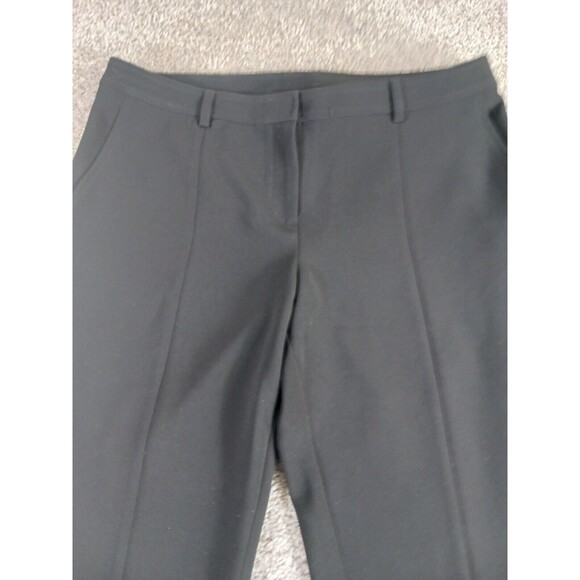 St John Caviar Womens Dress Pants 6 Black Flat Front - Picture 2 of 8